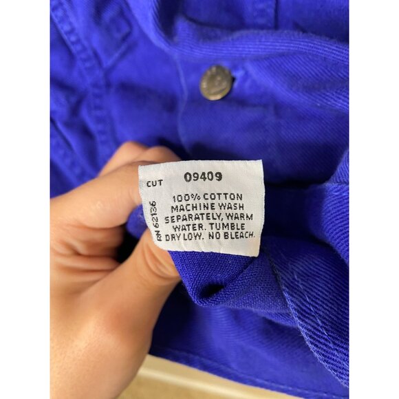 Georges Marciano Guess Womens Cropped Denim Jacket Button-Up S Blue Vintage - Picture 4 of 6